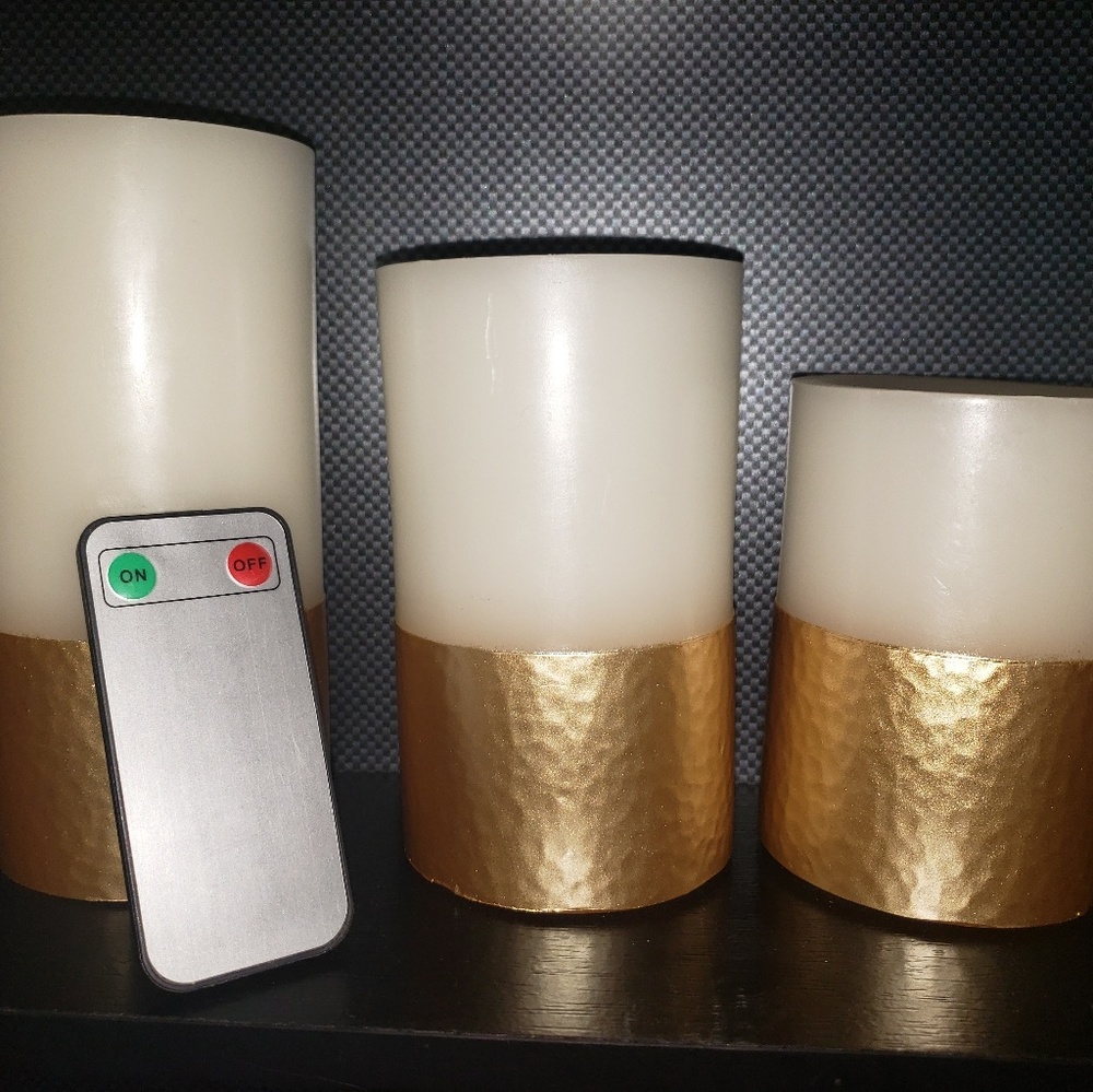 Flameless, remote controlled candles